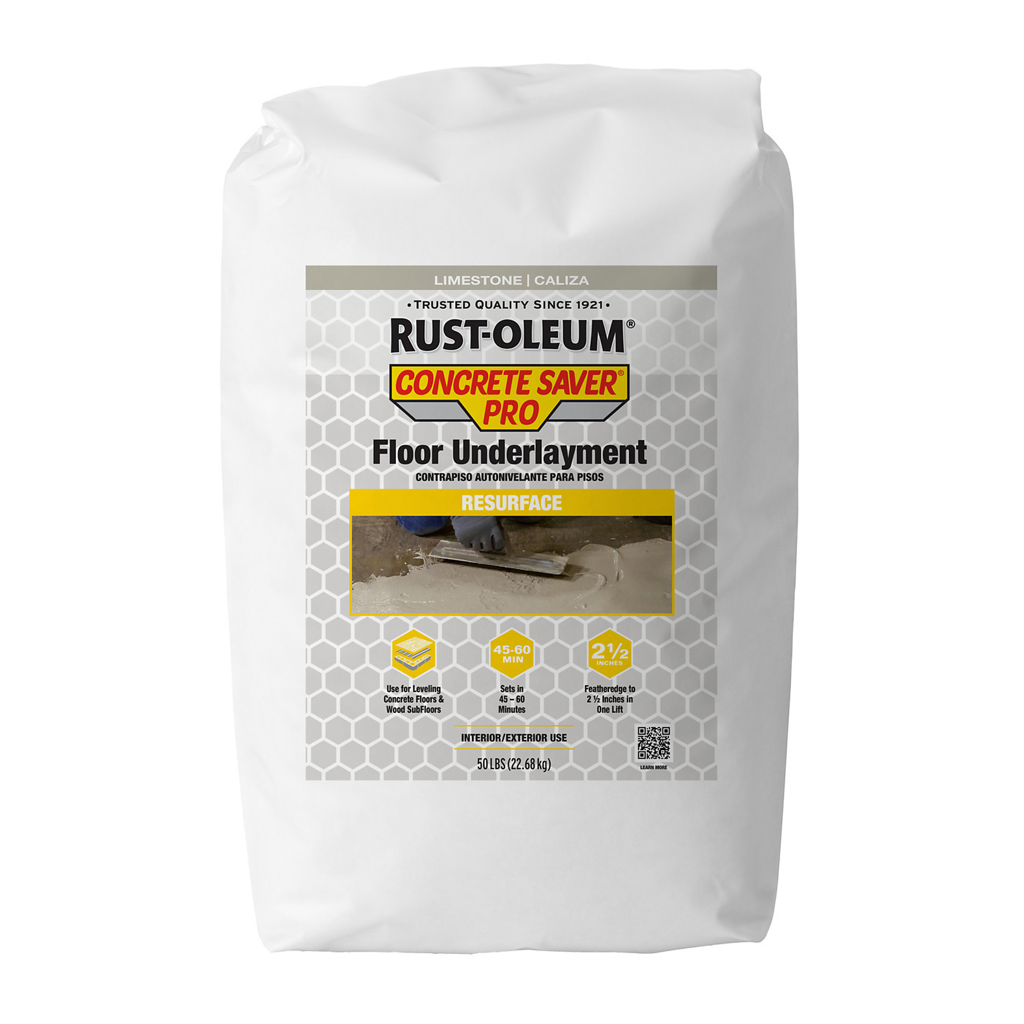 Rust-oleum, Floor Underlayment, Gray, 50 lb, 1 Pk, Coverage Area 99.8 ft², Model# 392537DS
